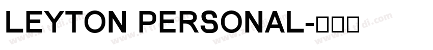 Leyton Personal字体转换
